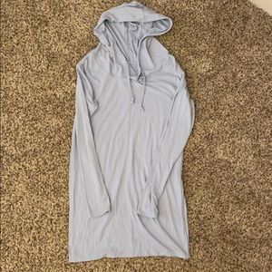 light blue hoodie tunic